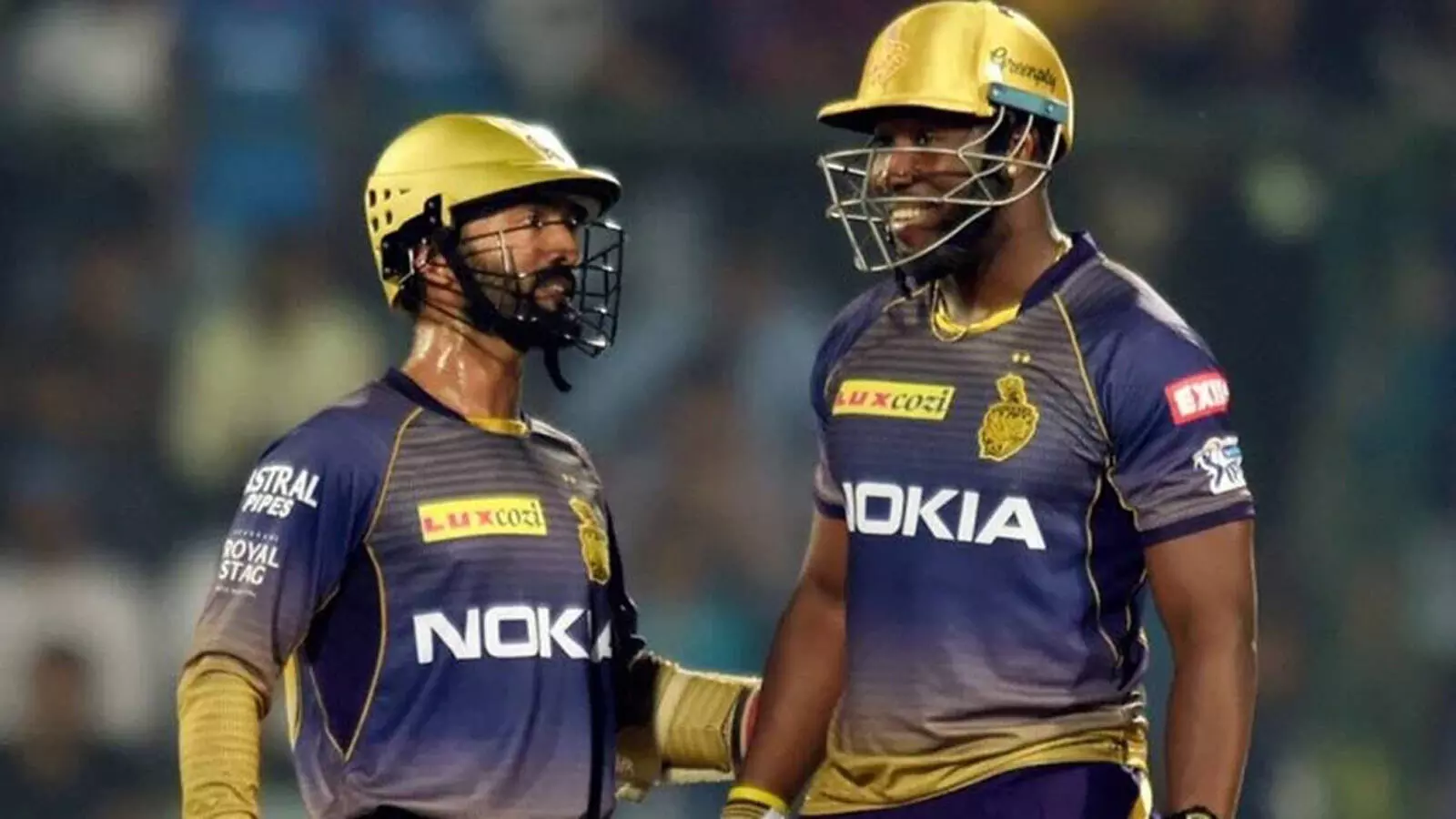WATCH: Dinesh Karthik floored by Andre Russell shot in KKR practice match