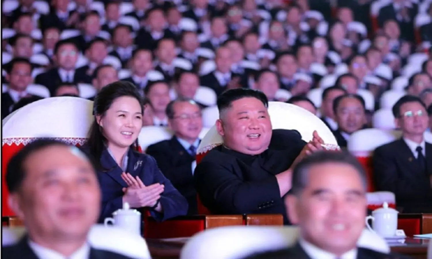 Where was Kim Jong Uns wife Ri Sol Ju for entire year?