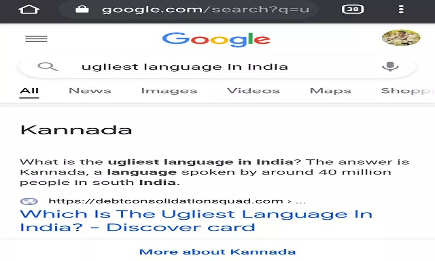 Karnataka to take legal action against Google for showing Kannada as ugliest language