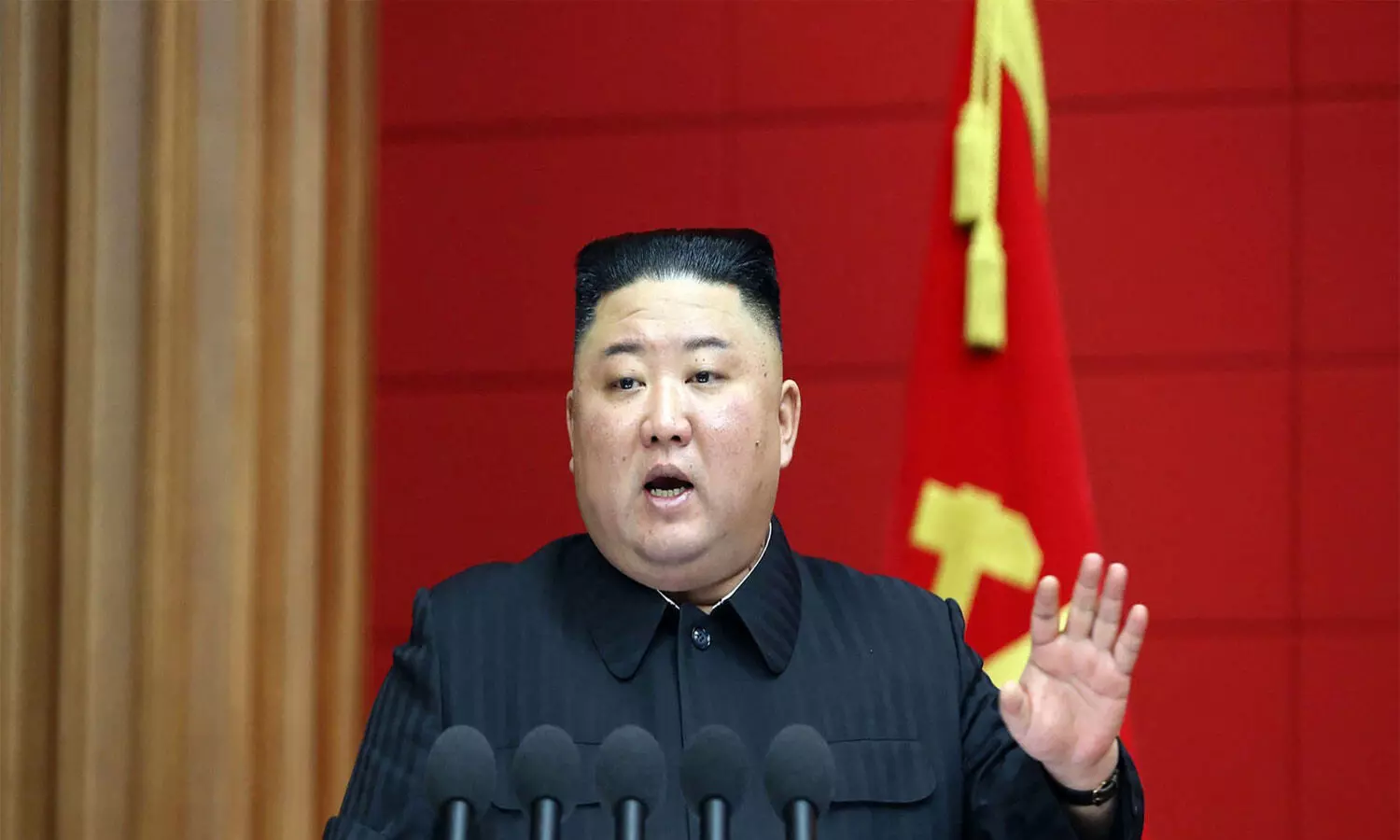 North Korea Kim Jong-Un touts new large greenhouse farm built on ex-missile test site