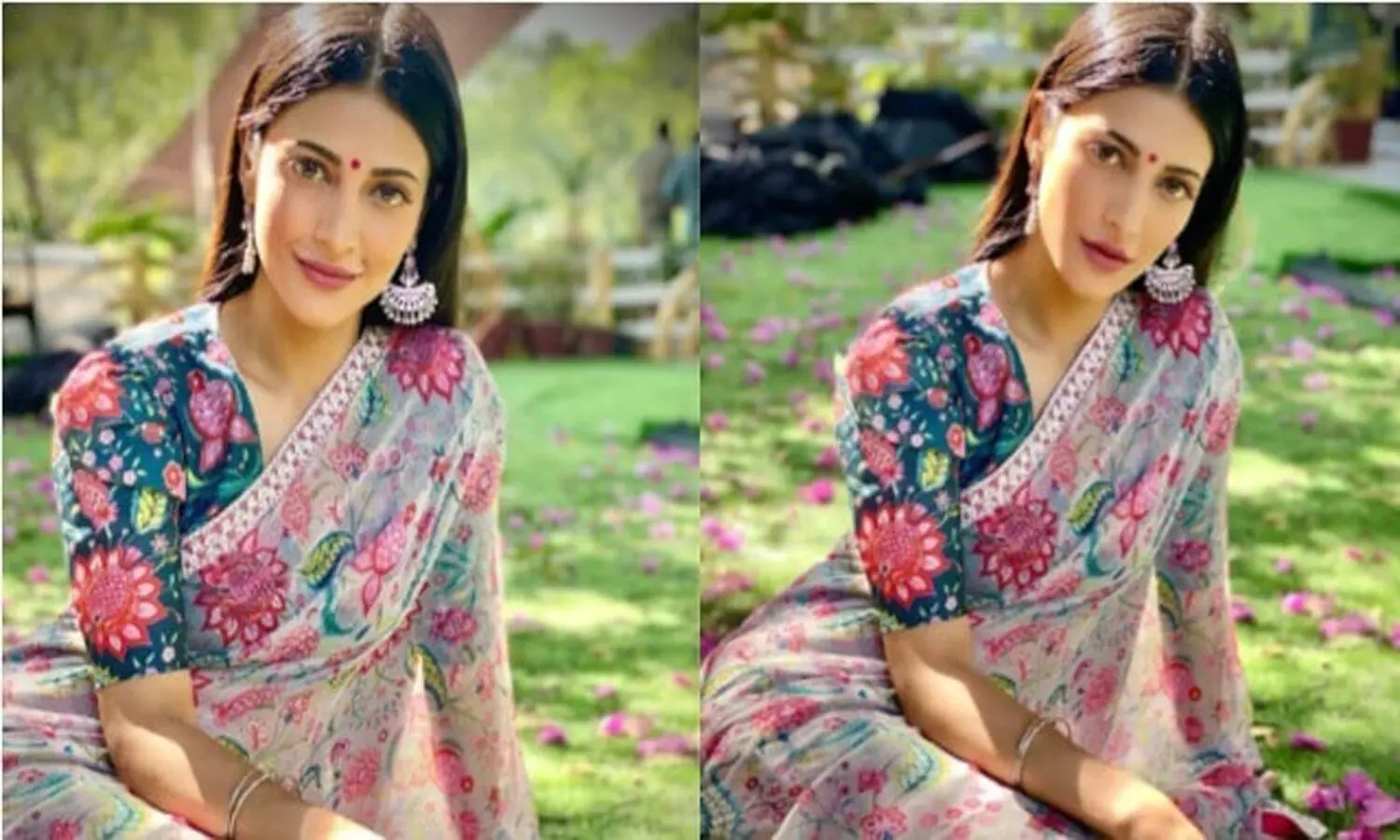 Shruti Haasan switches from sweatpants to saree; fans say oye hoye