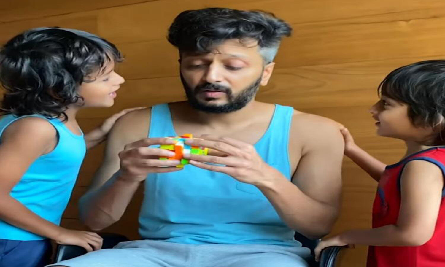Riteish Deshmukh & his sons takes dig at Genelia's driving skills in funny way; WATCH Riteish Deshmukh & his sons takes dig at Genelia's driving skills in funny way; WATCH