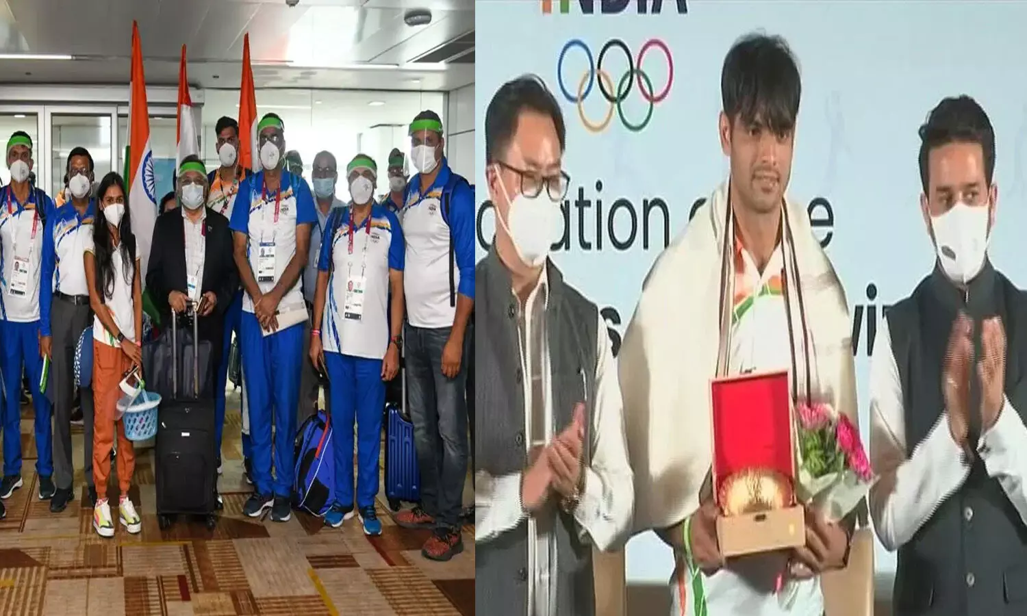 Welcome back Champions! Indian athletes return from the Tokyo Olympics