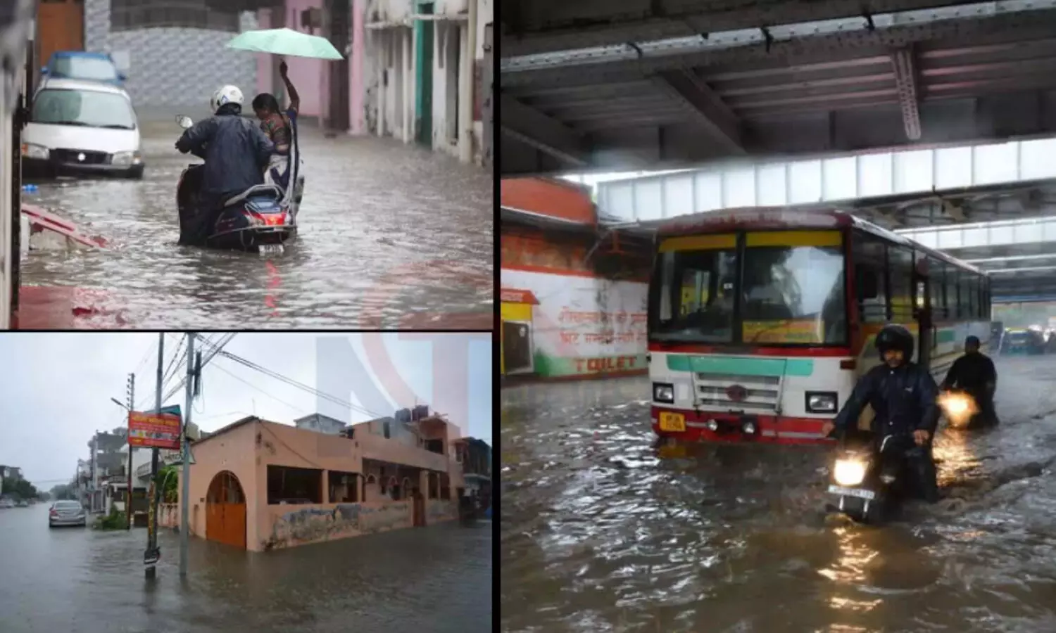 Lucknow Weather Update: Incessant rains bring life to standstill; Roads waterlogged, lanes submerged