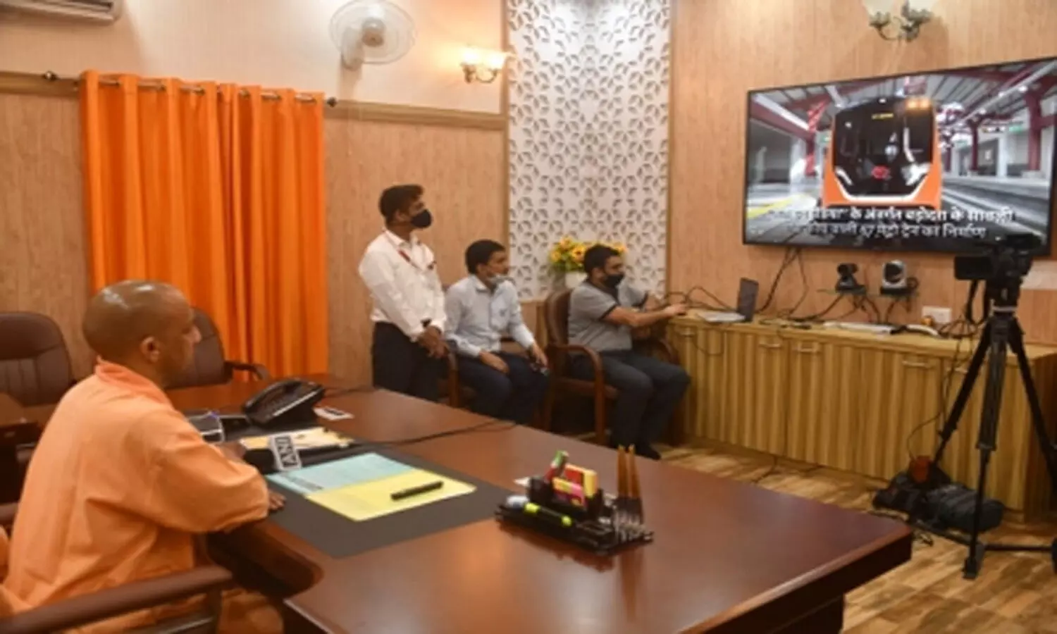 CM Yogi virtually unveils the first prototype train of Kanpur and Agra Metro