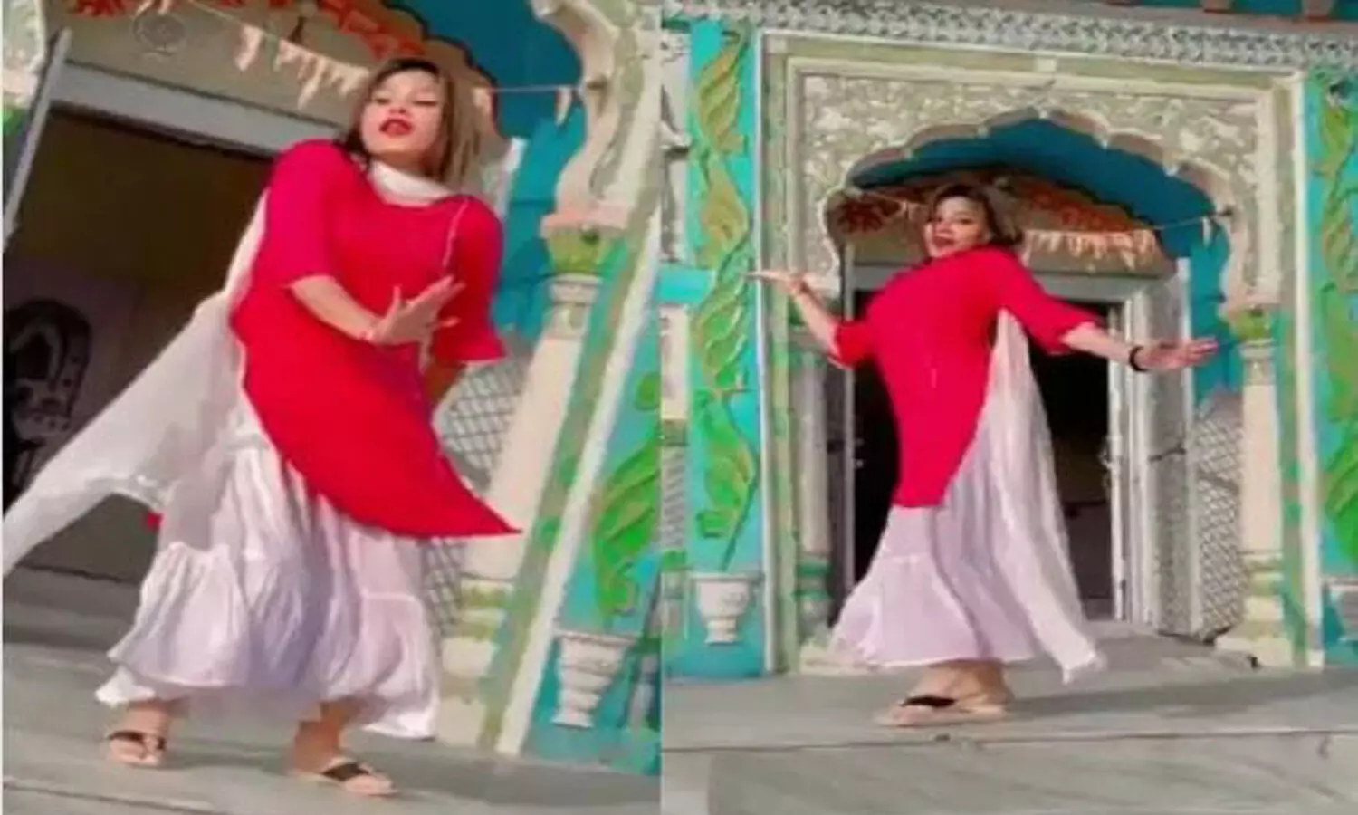 Chhatarpur Girl shakes a leg on song Second Hand Jawani in the temple goes viral, WATCH