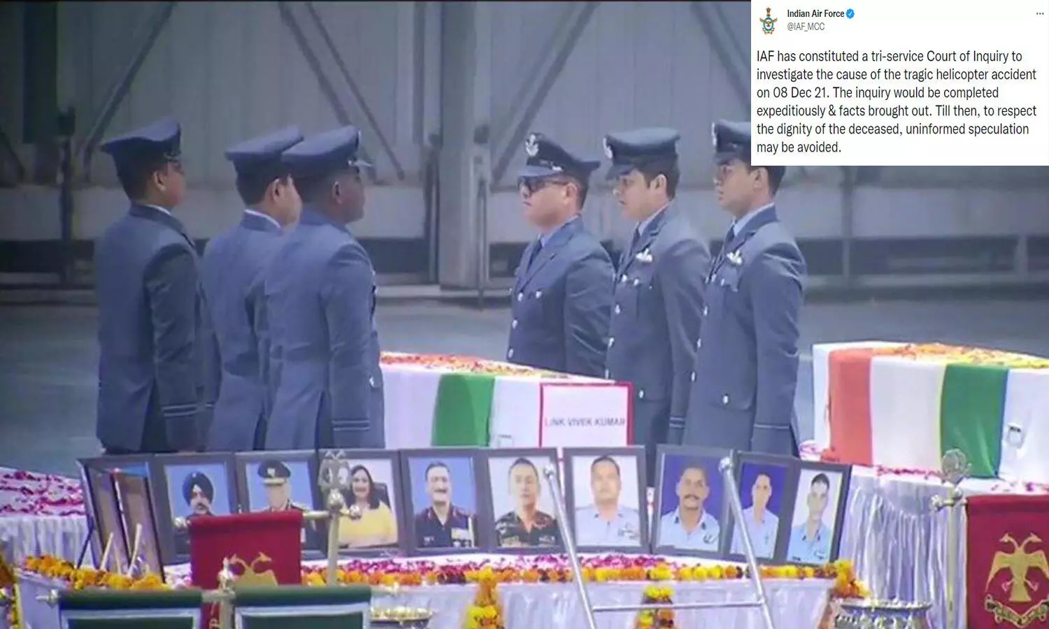 CDS Bipin Rawat Funeral: IAF tweets To respect the dignity of the deceased, avoid the rumors