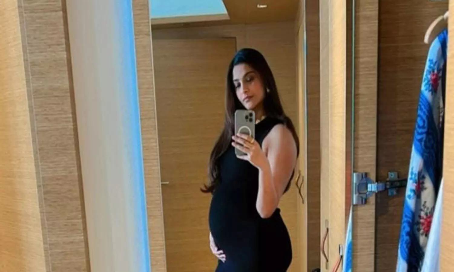 Pregnant Sonam Kapoor flaunts her baby bump in a bodycon dress and comfortable sneakers; PIC
