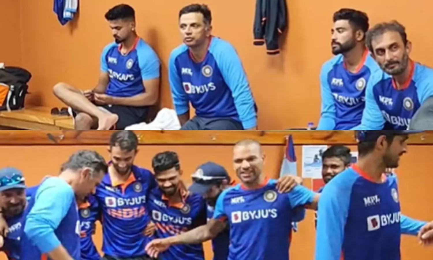 Watch: After Dravids serious speech, Dhawans unexpected stunt in dressing room
