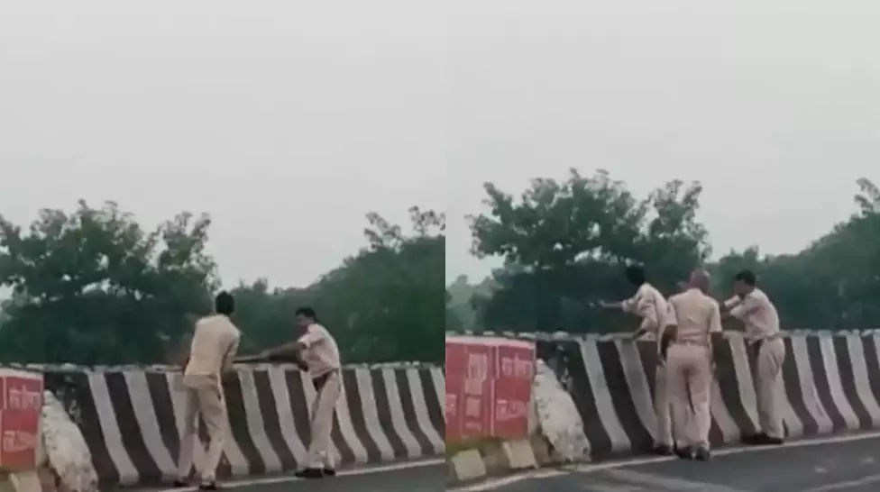 Shameful-Bihar cops caught on tape throwing body in canal