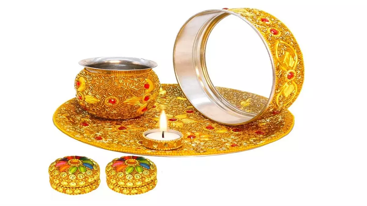 Win your husbands heart with handmade thali this Karva Chauth