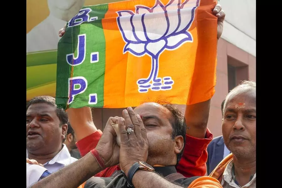 BJPs wins MP, Rajasthan, Chhattisgarh, Congress wins Telangana