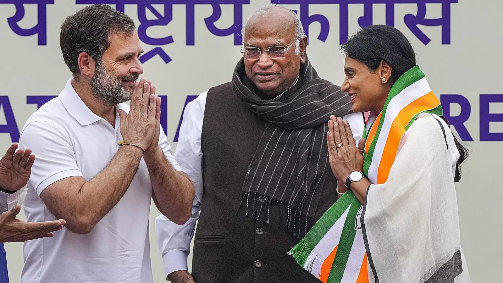 Andhra Pradesh CM Jagan Reddys sister YS Sharmila joins Congress, merges her party