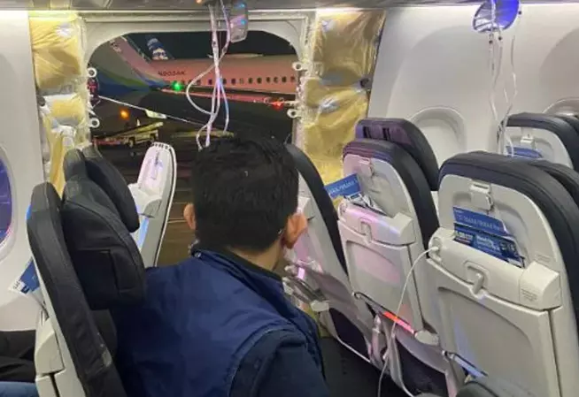 Plane Door Blows Out Mid-Air, Passengers Video Captures Horror