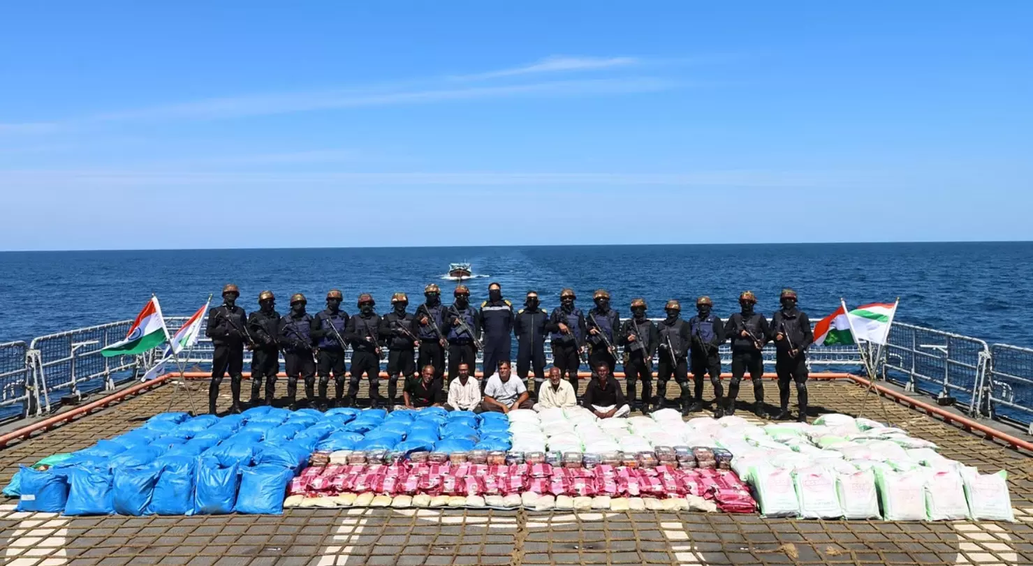 NCB, Navy seize biggest consignment of drugs, five foreign nationals arrested