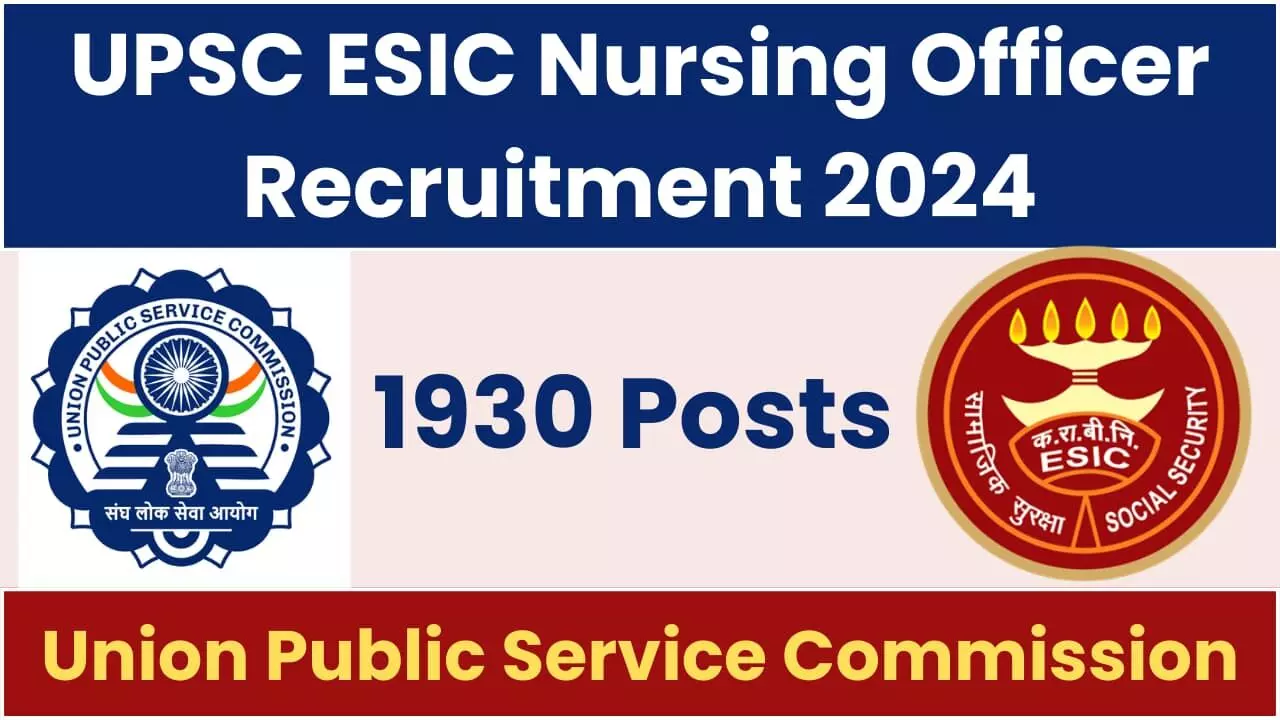 Recruitment for 1930 posts in Employees State Insurance Corporation