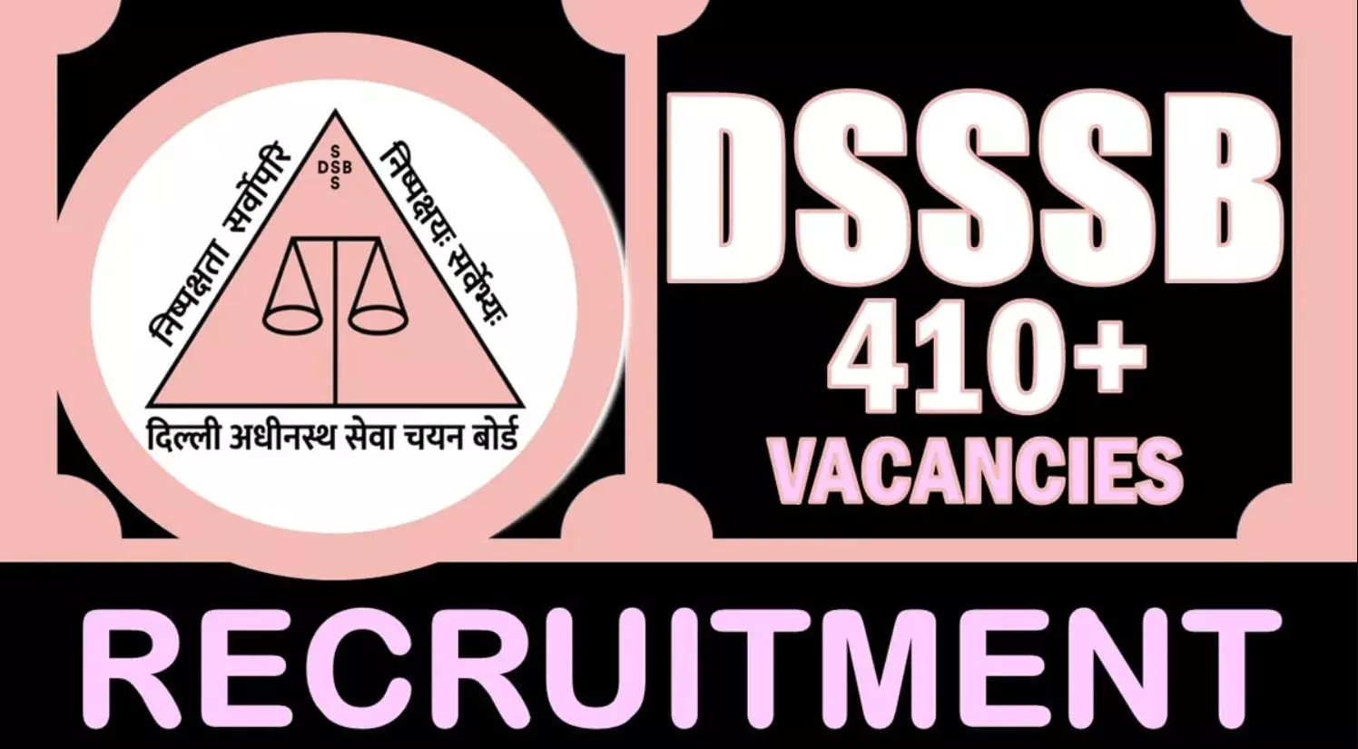 Recruitment for 414 posts in DSSSB, opportunity for 10th, 12th pass