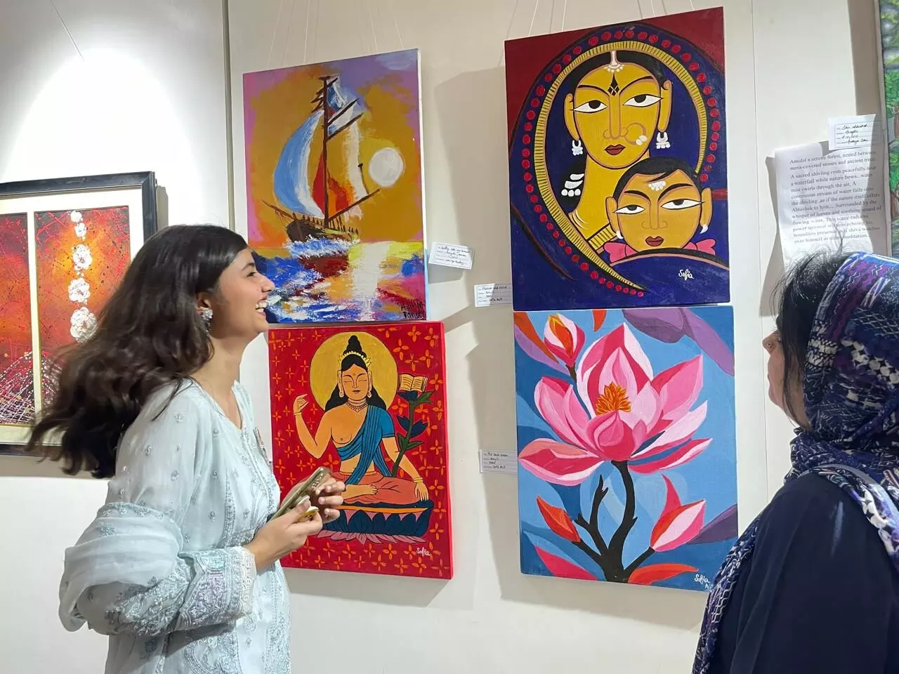 Emerging artists works on display