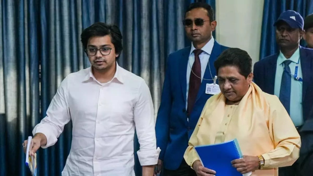 Mayawati Defends Akash Anand’s Return To BSP, Cautions Party Workers Of ‘Opportunistic Elements’