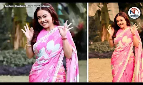 Trending Video: Devoleena Bhattacharjee Looks Stunning While Welcoming Maa Durga