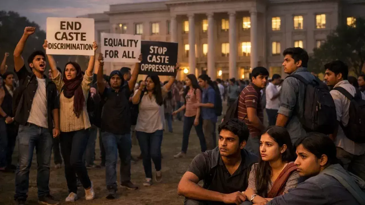 Students Protest Outside UGC Office in Delhi Over 2026 Rules