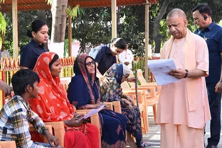 CM Yogi Adityanath meets people