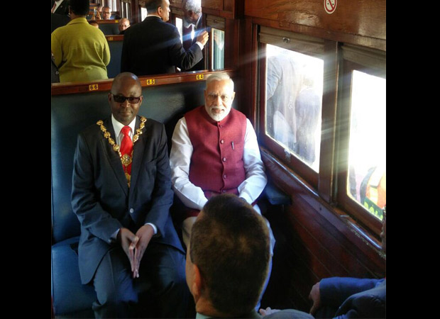 PMO tweets pictures of Modi’s historic train journey in SA