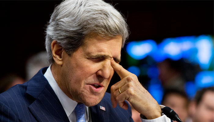 American State Secretary John Kerry stuck in Delhi’s traffic jam