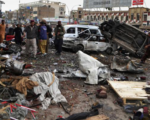 Roadside blast near hospital injures 12 in Pakistan
