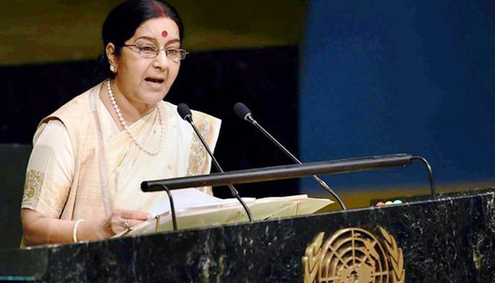 Pakistan nurtures and exports terrorism, reiterates Swaraj at UN
