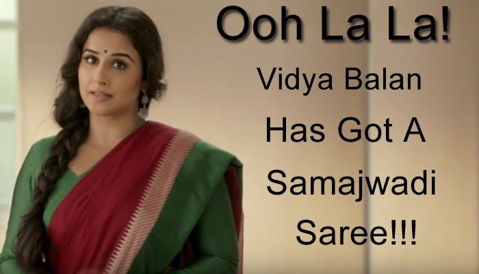 Ooh La la! colour of Vidya Balans sari creates waves in political circles too