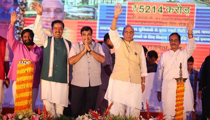 Rajnath Singh lays cornerstone for Outer Ring Road in Lucknow