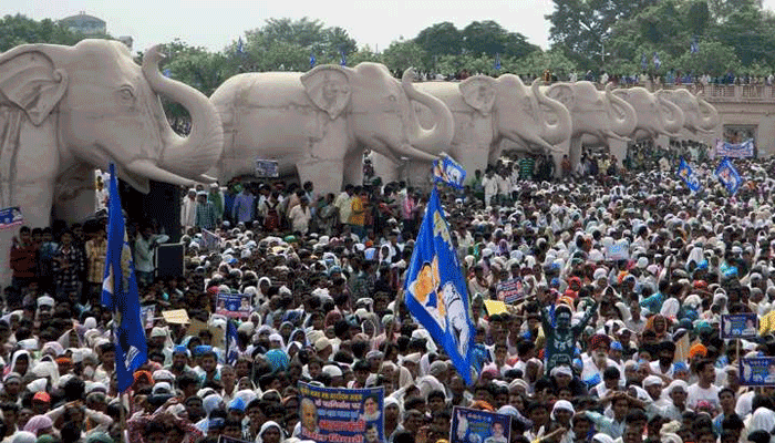 BSP uses rally as a counter-offensive against its rivals, SP and BSP
