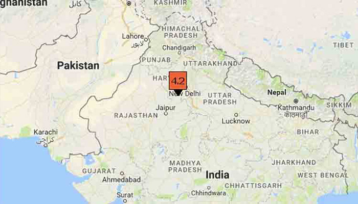 4.2 magnitude quake rocks Delhi and adjoining areas