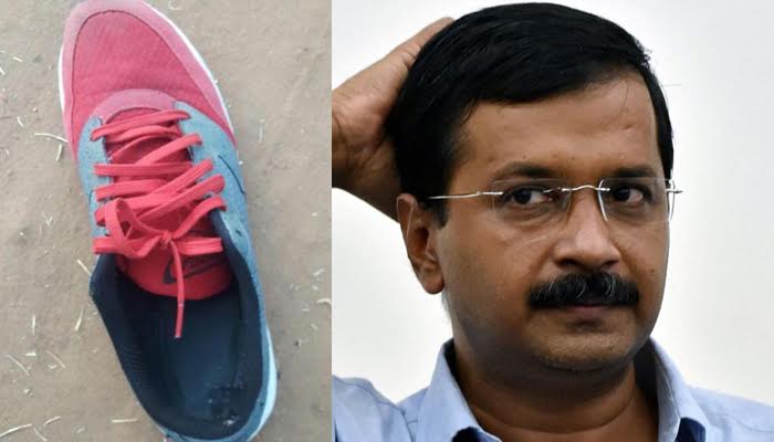 Shoe thrown at Delhi CM Arvind Kejriwal at Haryana rally