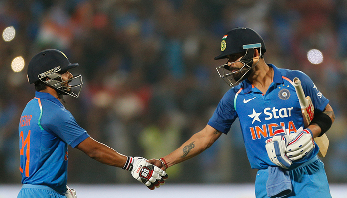 Jadhav, Kohli dismantle England bowling; India wins by 3 wickets