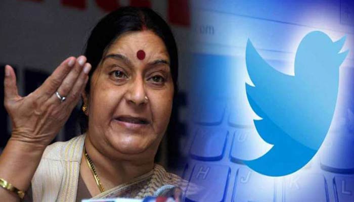 Transfer request on twitter annoys Sushma Swaraj