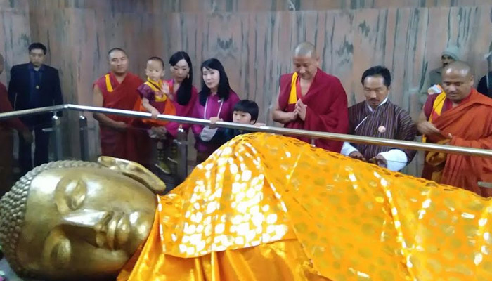 Former Queen of Bhutan performs rituals in Kushinagar
