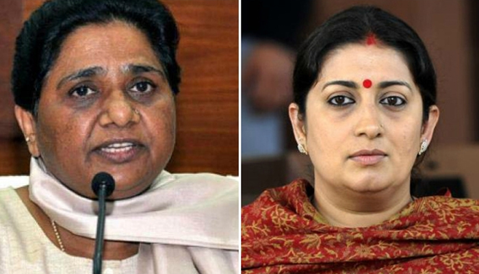 Mayawati takes on Smriti Irani over degree row