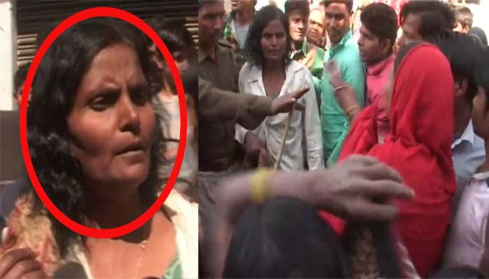 Woman beaten for abducting children in Agra