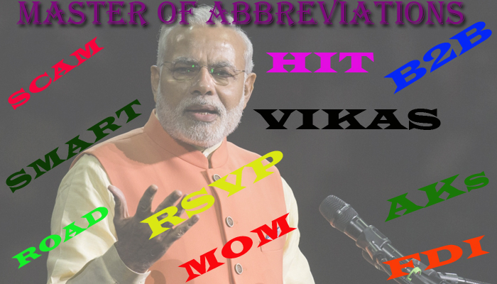 Prime Minister Narendra Modi resumed the war of abbreviations