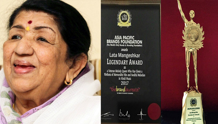 Melody queen Lata Mangeshkar conferred with Legendary Award