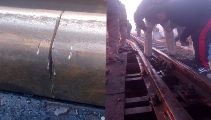 Crack detected on the railway track, major mishap averted
