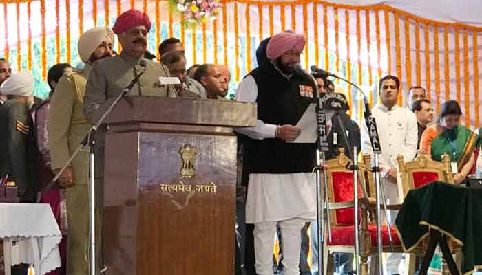 Captain Amrinder Singh takes Oath as the 26th Chief Minister of Punjab