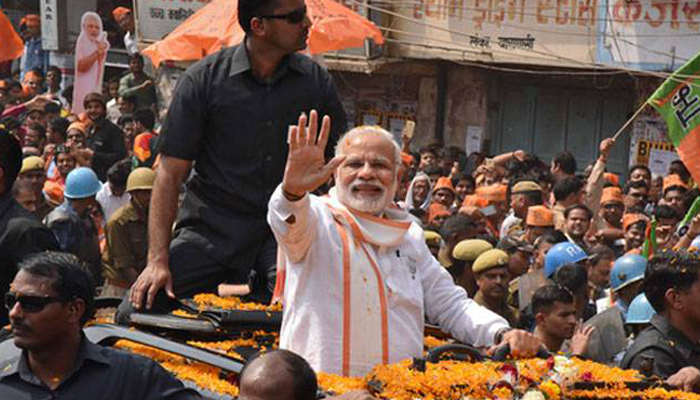 Varanasi: PM Modis roadshow concluded at Kashi Vidyapeeth