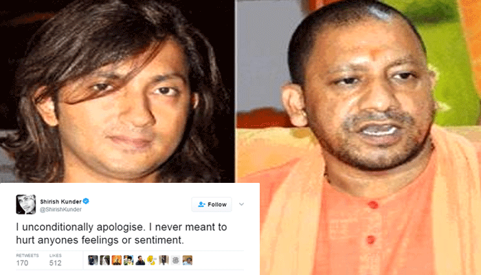 Shirish Kunder apologises to UP CM Yogi Adityanath