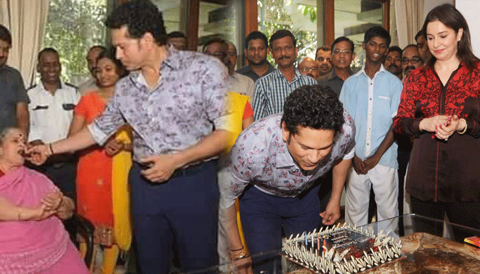 Homely affair! Sachin Tendulkar celebrates his 44th Birthday with family