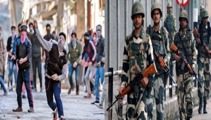 Security forces to use plastic bullets against stone-pelting crowd in Kashmir