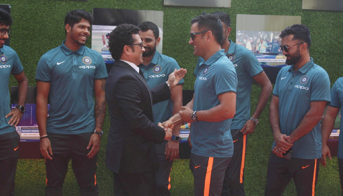 Indian Cricket team at the premiere of Sachin: A Billion Dreams in Mumbai