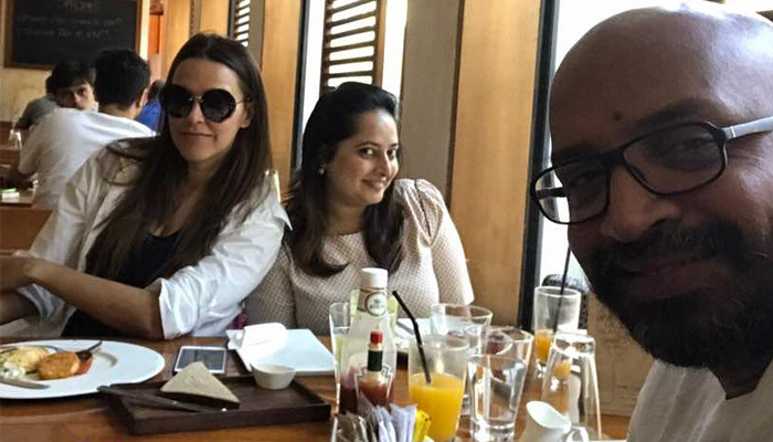 Neha Dhupia spotted with Tumhari Sulu director and producer